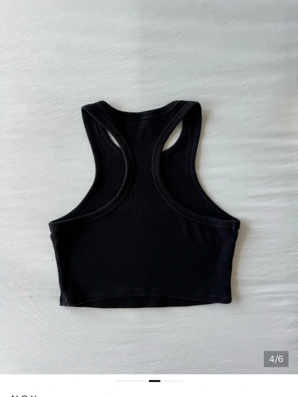 ALO Yoga Black Racerback Crop Top